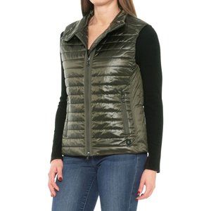 NEW Bogner Mabeli Puffer Vest! 10 12 16 Shimmery Olive Green Bogner "B" Hardware